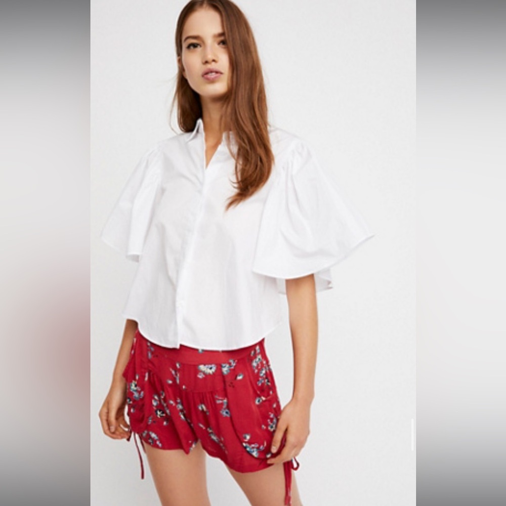 Free People the Sangria Short in Red Floral